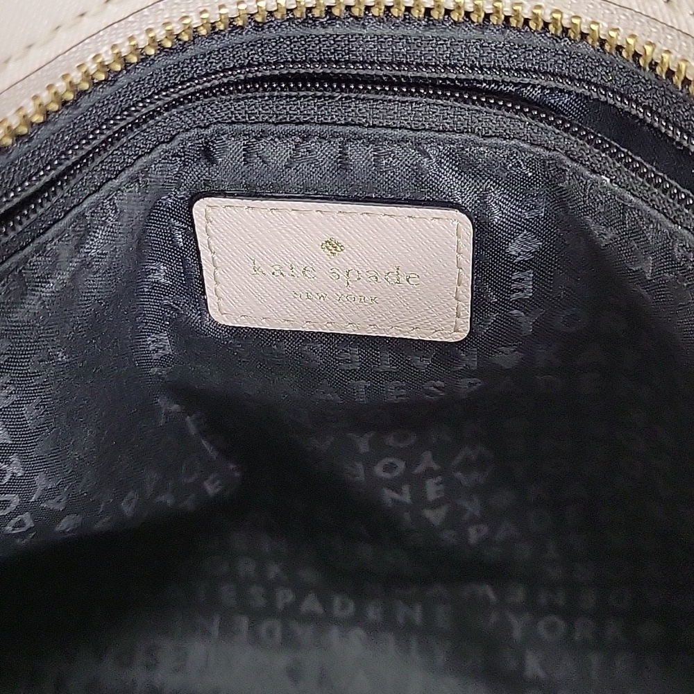 Kate Spade 2-Tone Saffiano Leather Black and Cream Women's Tote Bag - Picture 12 of 13